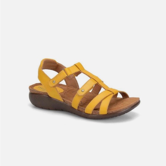 Montana Yellow Sandals with Strappy Design and Comfortable Cork Sole - Picture 5 of 7